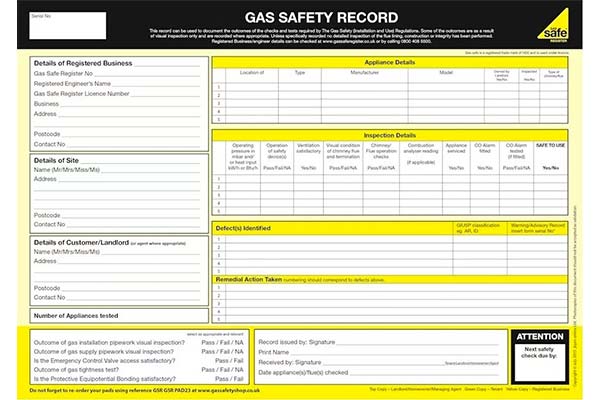 Gas Safety Certificate