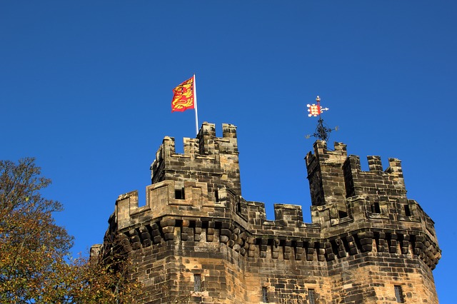 lancaster castle sky blue fortress