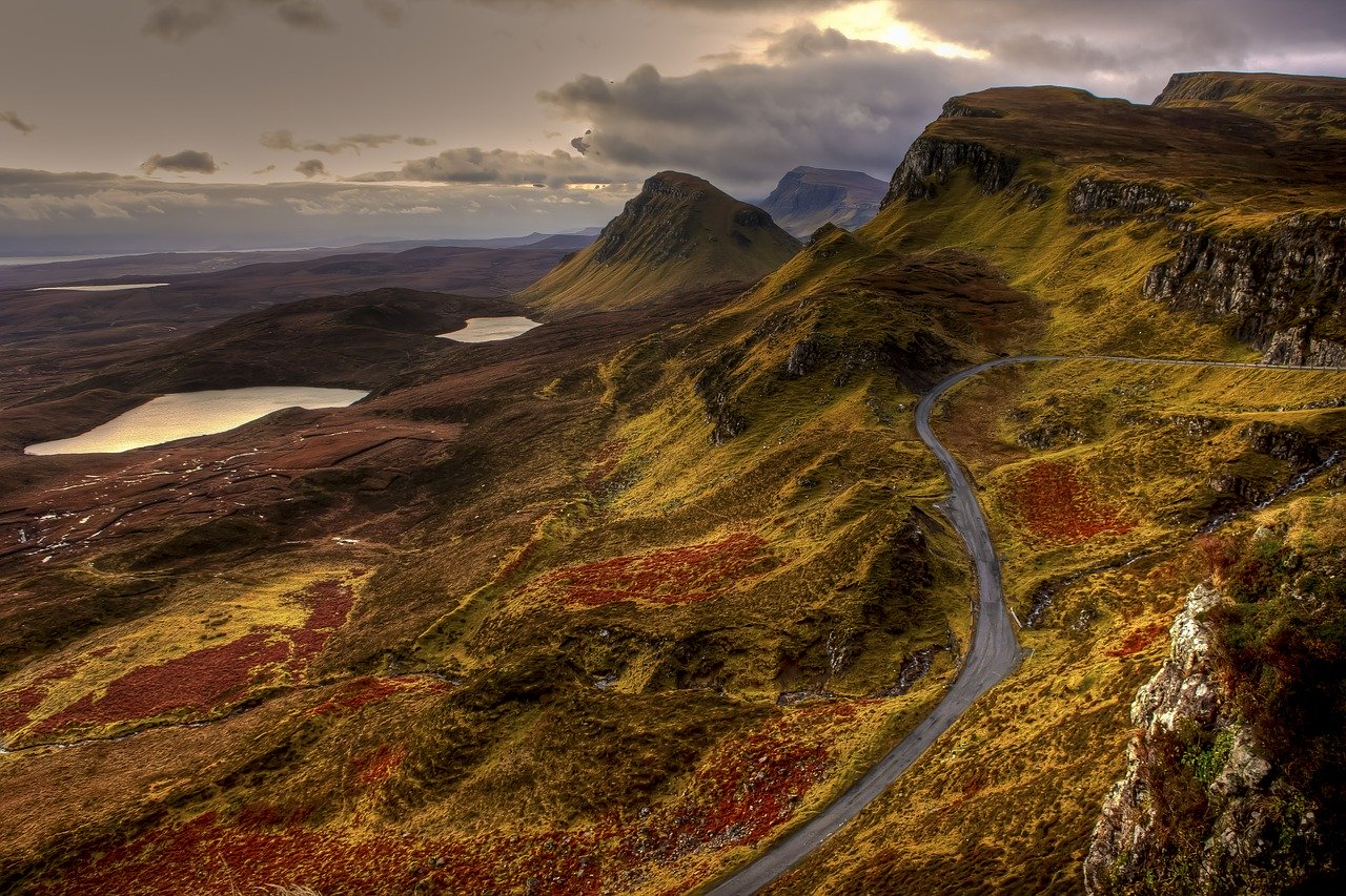 landscape nature mountains road