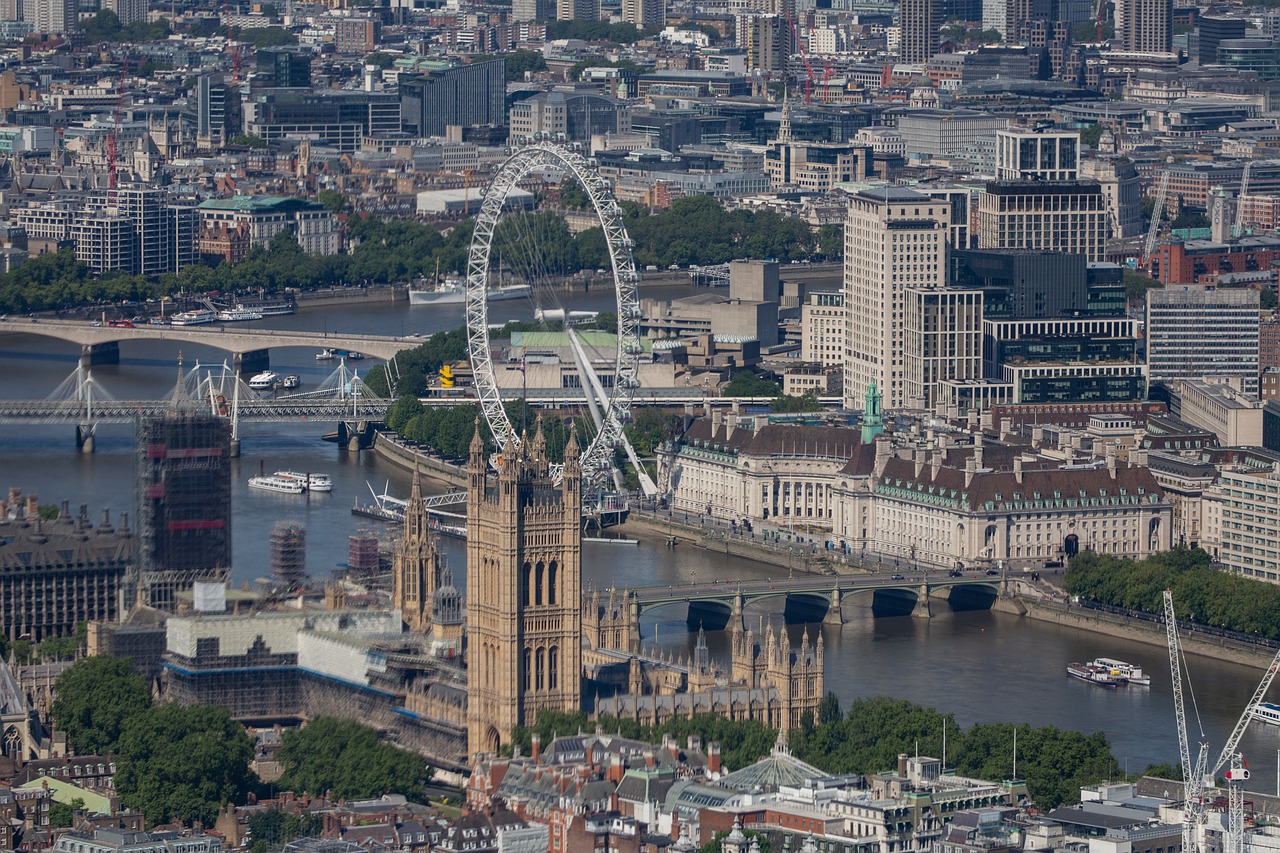 london eye from the sky