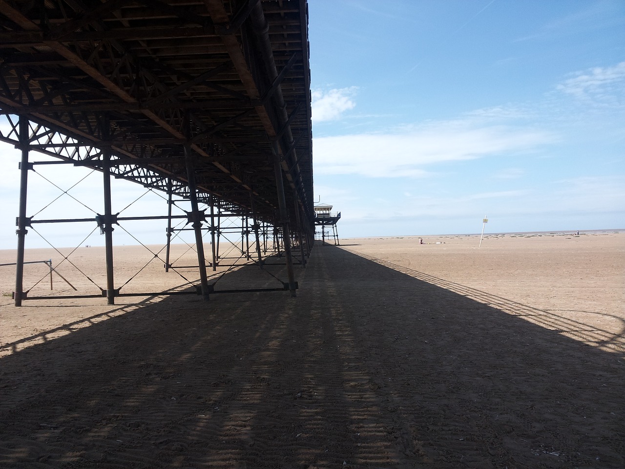 pier-southport england beach blue