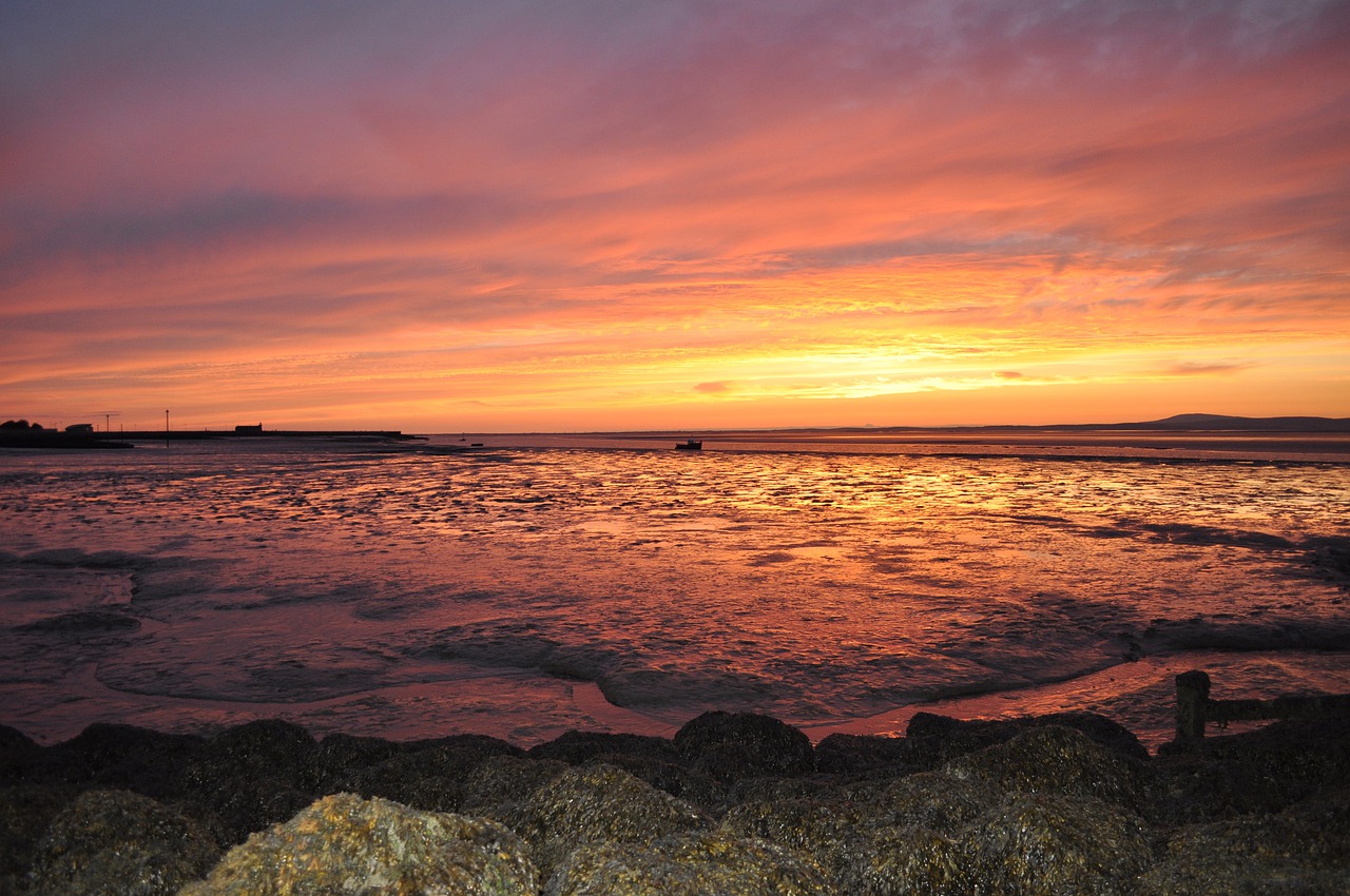 sunset morecambe bay